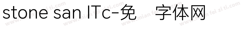 stone san ITc字体转换